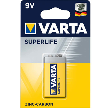 Picture of Baterija Superlife 9V 6F22 Cink karbon Varta
